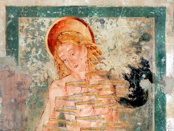 Zidna slika svetog Sebastijana