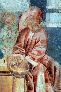 Zidna slika Krista pred Pilatom