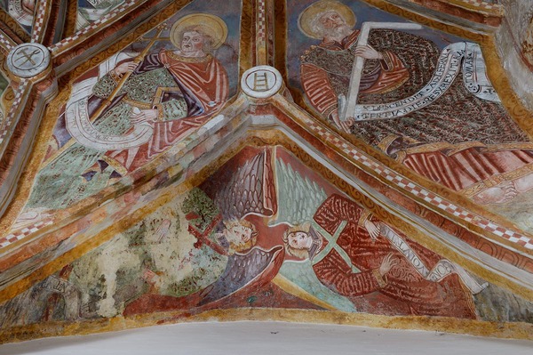 Zidna slika anđela i svetih Jakova Mlađeg  i Tome