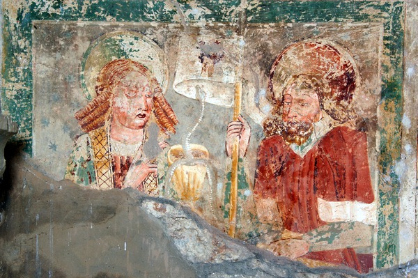 Zidna slika svetih Ivana Evanđelista i Florijana