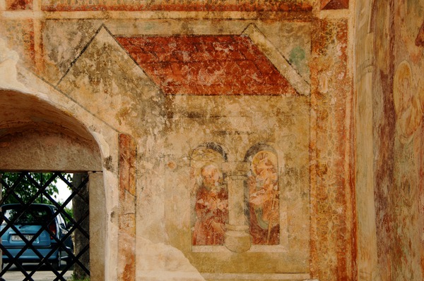 Zidna slika Krista i apostola (?)
