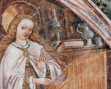 Zidna slika svete Marija na prikazu Navještenja