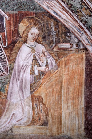 Zidna slika svete Marija na prikazu Navještenja