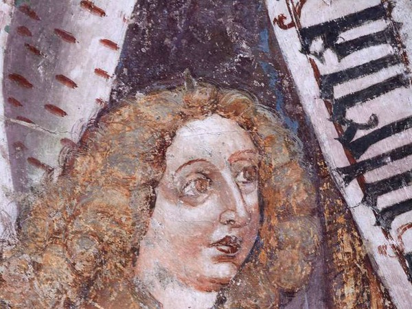 Zidna slika arkanđela Gabrijela na prikazu Navještenja
