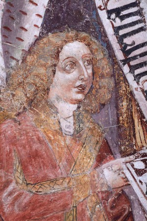 Zidna slika arkanđela Gabrijela na prikazu Navještenja