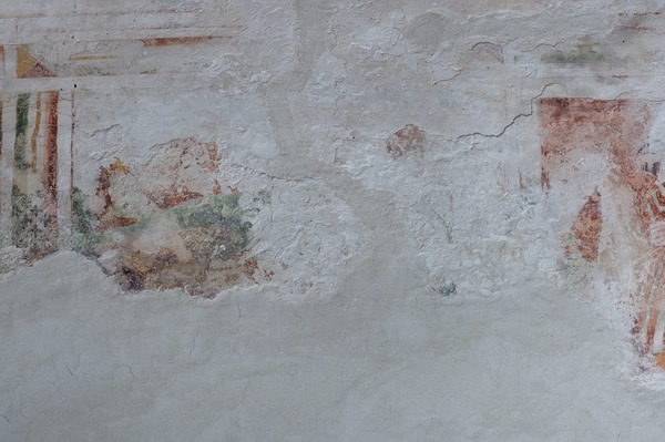Ostatak zidne slike na sjevernom zidu drugog traveja