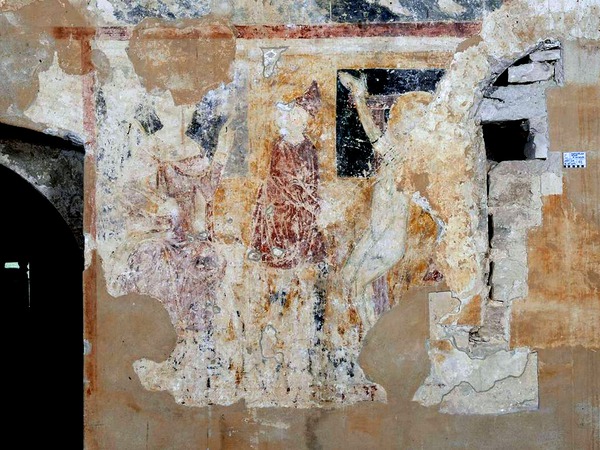 Zidna slika Decijan promatra mučenje svetog Vincenta grebalicama