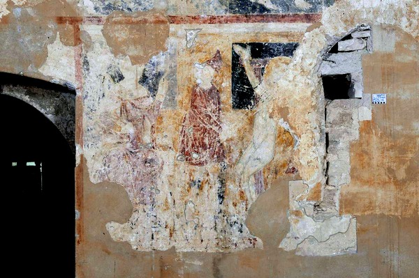 Zidna slika Decijan promatra mučenje svetog Vincenta grebalicama