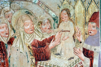 Zidna slika Prikazanja Marije u hramu