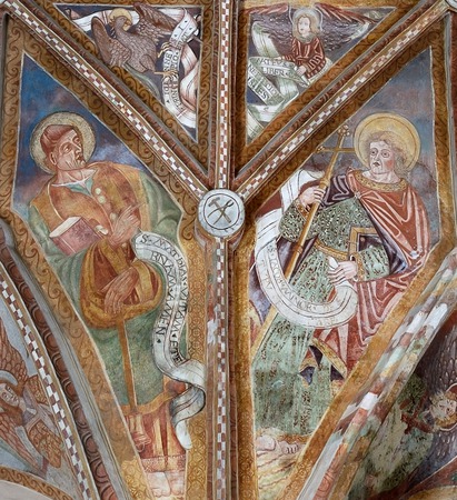 Zidna slika svetog Matije apostola i svetog Jakova mlađeg
