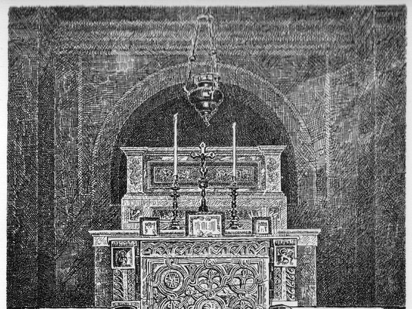 Crtež kripte župne crkve objavljen u knjizi G. Caprin, L'Istria Nobilissima...