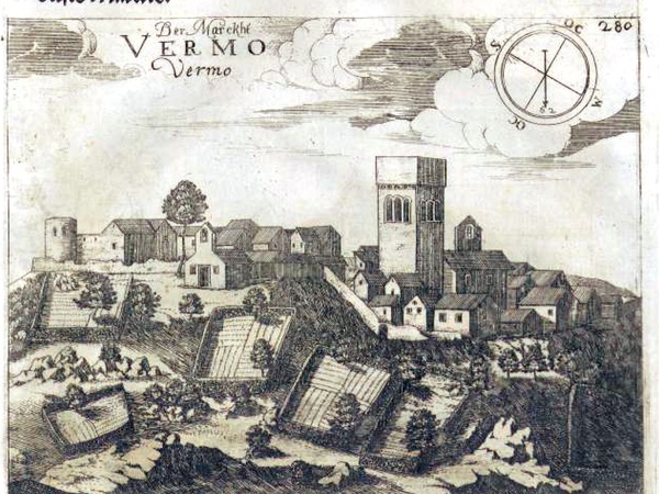 Beram, grafika iz knjige Slava vojvodine Kranjske J. V. Valvasora