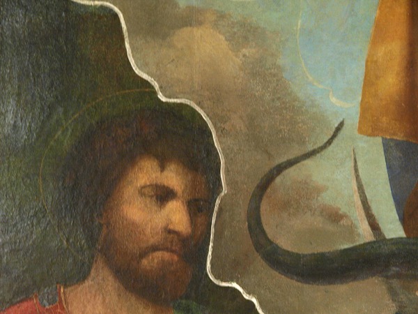 Slika Bezgrešnog začeća sa svecima i anđelima, detalj  svetog Bartola