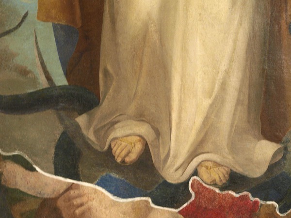Slika Bezgrešnog začeća sa svecima i anđelima, detalj  Krista