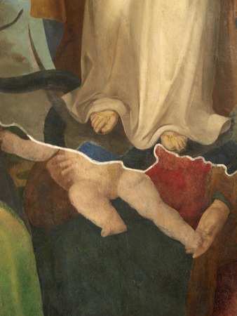 Slika Bezgrešnog začeća sa svecima i anđelima, detalj  Krista