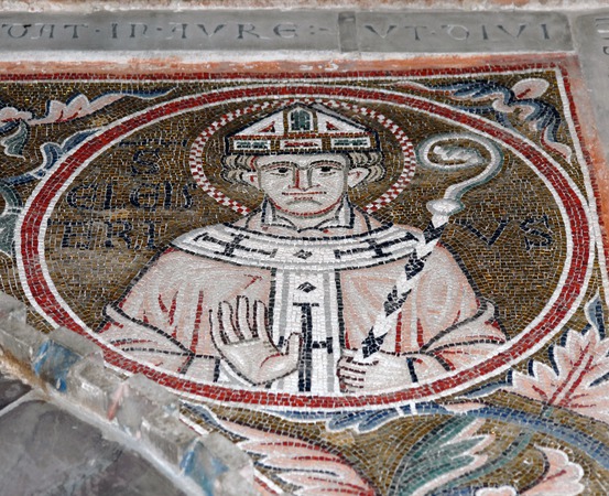 Ciborij Eufrazijeve bazilike,  mozaik svetog Eleuterija
