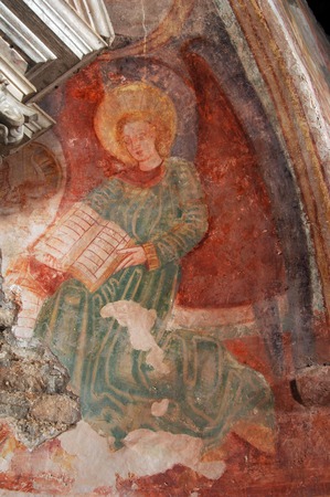Zidna slika simbola evanđeliste Mateja