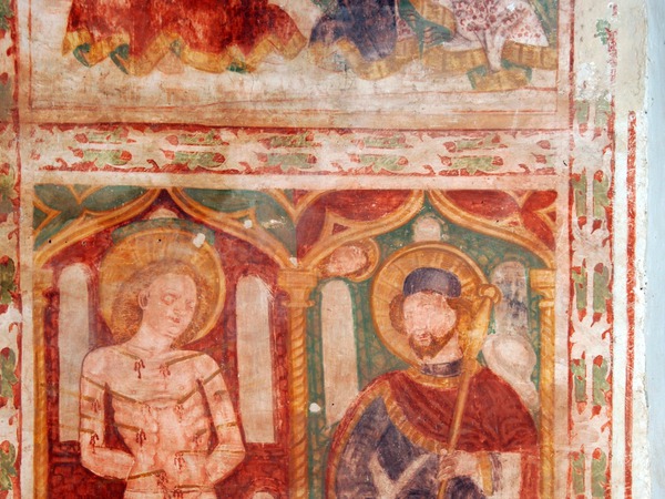 Zidna slika svetog Sebastijana i Roka