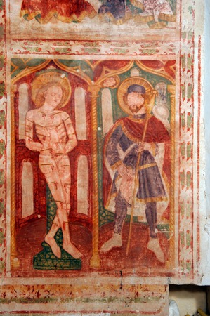 Zidna slika svetog Sebastijana i Roka