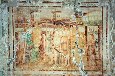 Zidna slika prizora iz legende o svetom Jakovu