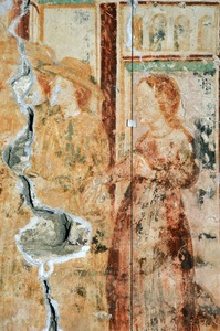 Zidna slika prizora iz legende o svetom Jakovu