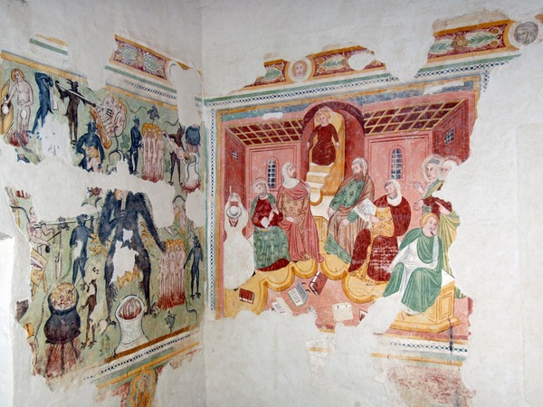 Zidna slika Pakla i Dispute u hramu