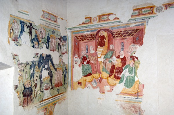 Zidna slika Pakla i Dispute u hramu