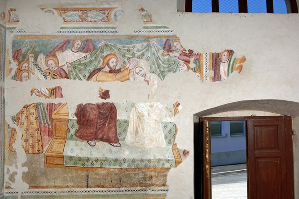 Zidna slika Posljednjeg suda - raj (Krunjenje Bogorodice)