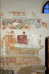 Zidna slika Posljednjeg suda - raj (Krunjenje Bogorodice)