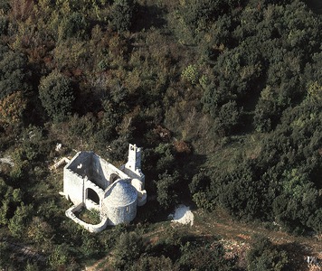 Crkva svetog Tome kraj Rovinja, zračni snimak