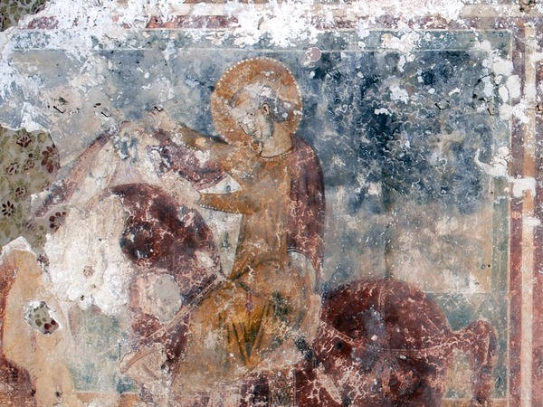 Zidna slika Svetog Martina na južnom zidu