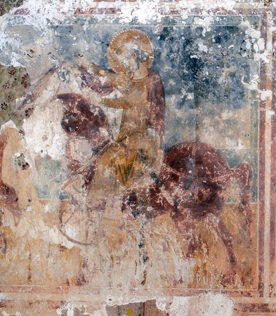 Zidna slika Svetog Martina na južnom zidu