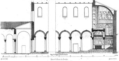 Uzdužni i poprečni presjek Eufrazijeve bazilike