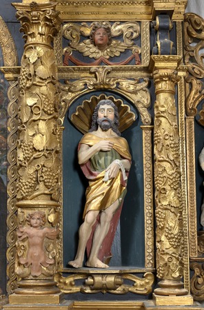 Kip svetog Ivana Krstitelja na  retablu oltara Gospe od Ružarija