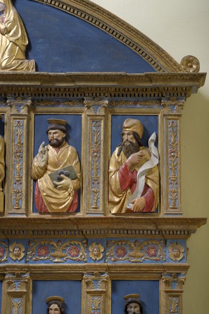 Oltarni poliptih, reljef svetog Nikole i proroka