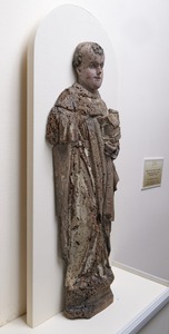 Ostaci reljefnog poliptiha, kip sveca u dominikanskom habitu