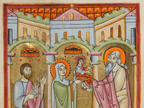 Benedikcional porečkog biskupa Engilmara, minijatura Prikazanja u hramu