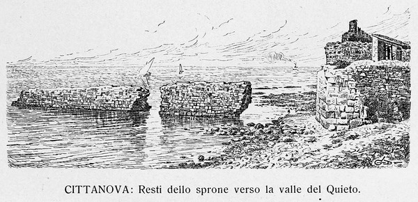 Crtež zida  u Novigradu objavljen u knjizi G. Caprina, L'Istria Nobilissima...
