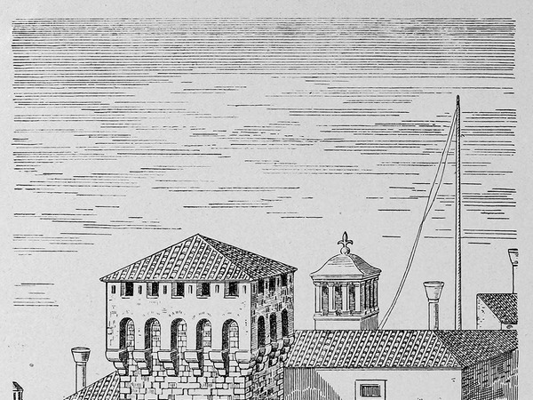 Crtež komunalne palače  objavljen u knjizi G. Caprina, L'Istria Nobilissima...