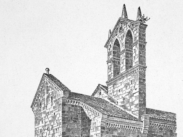 Crtež crkve svetog Franje  objavljen u knjizi G. Caprina, L'Istria Nobilissima...