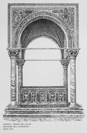 Crtež ciborija u Eufrazijevoj bazilici