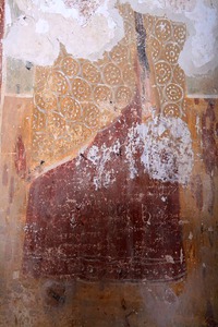 Zidna slika dva sveca i svetog Antuna Opata na sjevernom zidu
