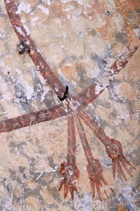 Zidna slika Svetog Jurja kako ubija zmaja na sjevernom zidu