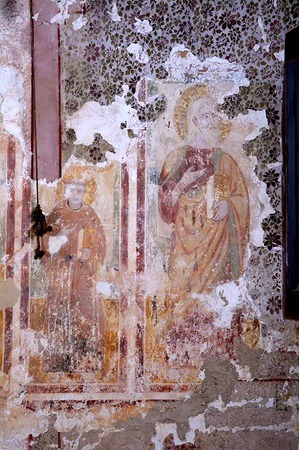 Zidna slika svetaca s knjigom na sjevernom zidu