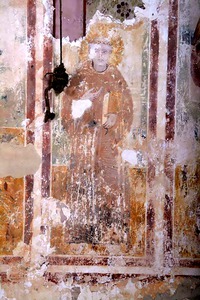 Zidna slika svetaca s knjigom na sjevernom zidu