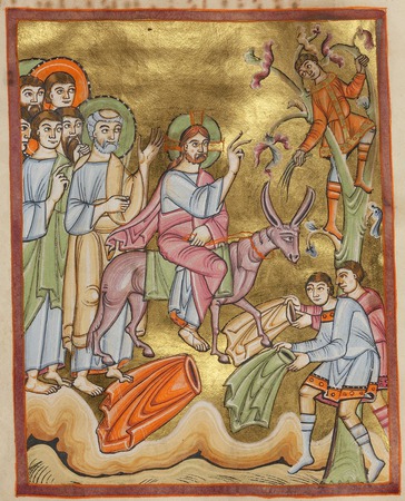 Benedikcional porečkog biskupa Engilmara, minijatura Ulazak u Jeruzalem