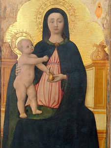 Poliptih Antonija Vivarinija, panel s prikazima Bogorodice s Djetetom i Krista