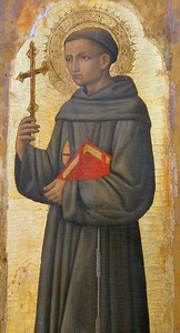 Poliptih Antonija Vivarinija, panel s prikazima svetih Antuna Opata i Franje