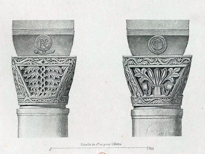 Crteži kapitela  Eufrazijeve bazilike objavljeni u knjizi Errard-Gayet...