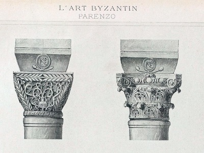 Crteži kapitela  Eufrazijeve bazilike objavljeni u knjizi Errard-Gayet...